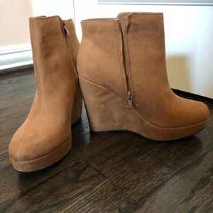 Tan ankle booties
